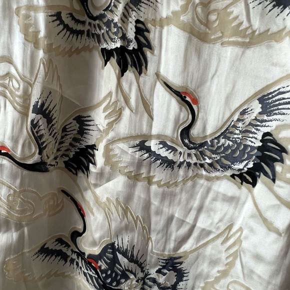 Harlyn Silk and Suede Print Oriental Bird Mini Dress - Picture 3 of 7